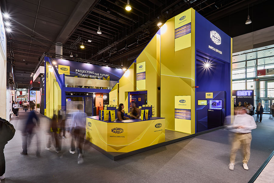 Magneti Marelli Parts & Services stand with visitors at Automechanika Frankfurt 2026